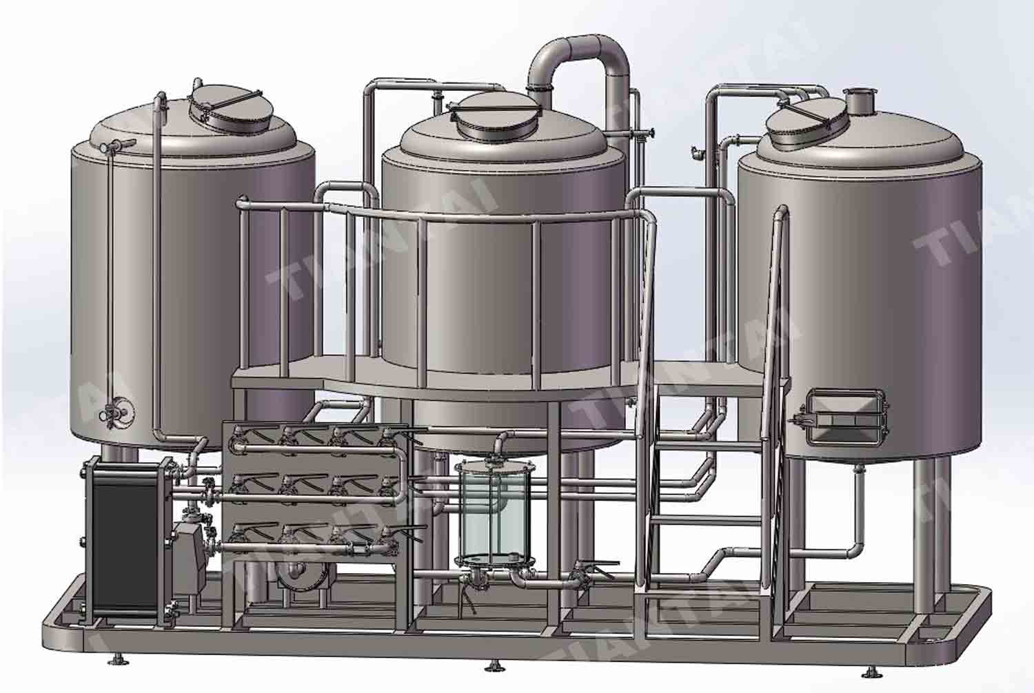 three vessel 600L brewery equipment